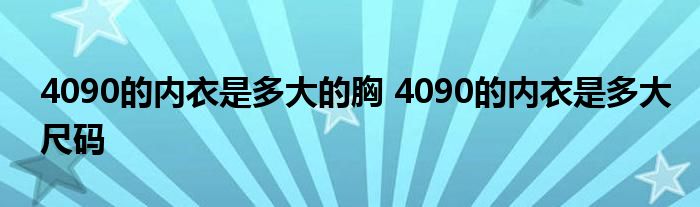 4090的内衣是多大的胸 4090的内衣是多大尺码 